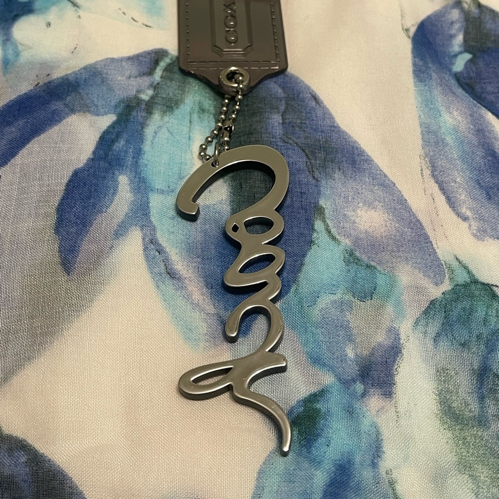Coach Poppy black mirrored hang tag/charm - Picture 9 of 10